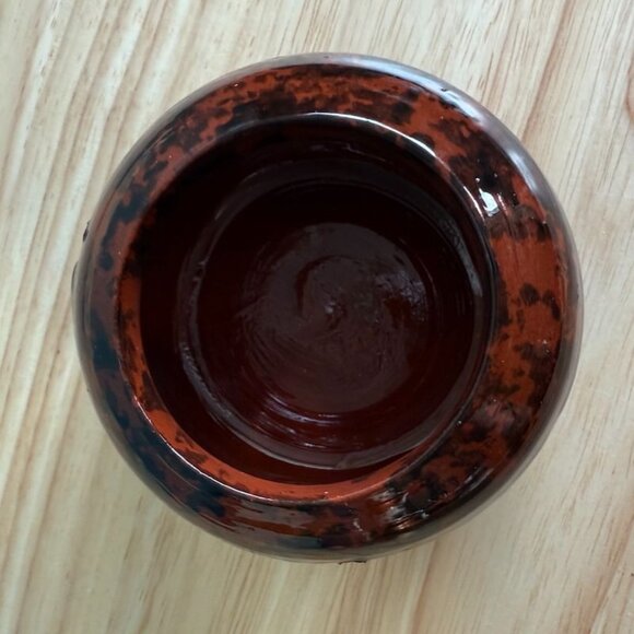 JH Huberhaus Pottery 1996 Studio Sgraffito Egg Separator Redware Pottery - Picture 6 of 9